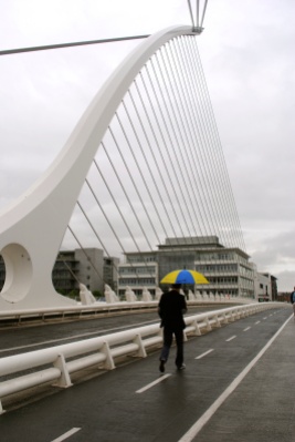 Samuel Beckett harp bridge in South Dublin
